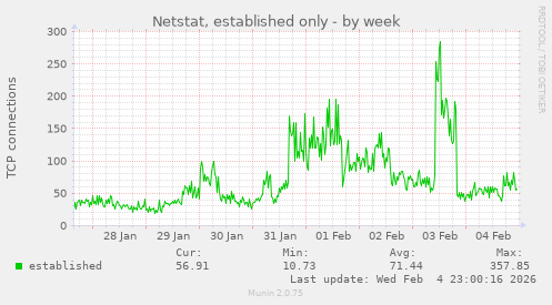 Netstat, established only